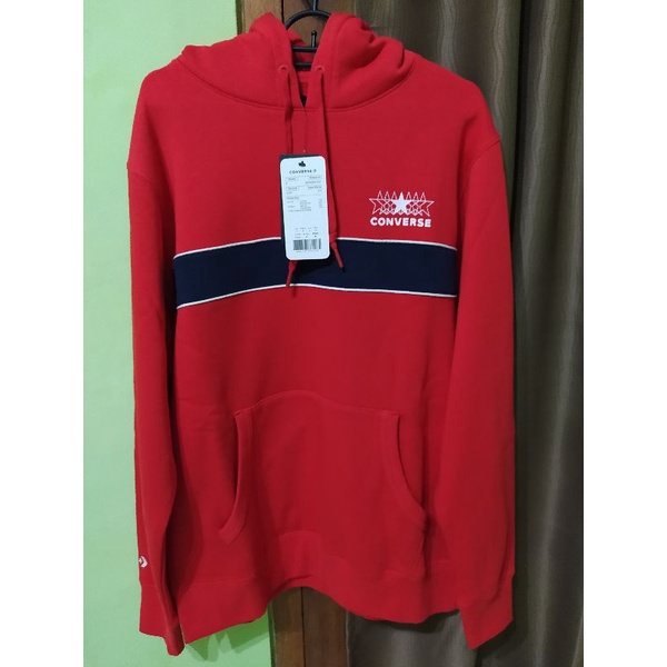 Special Promo CONVERSE All Star Po Hoodie - University Red Original Bnwt