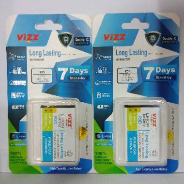 Baterai Batre Battery Vizz R3D Double Power