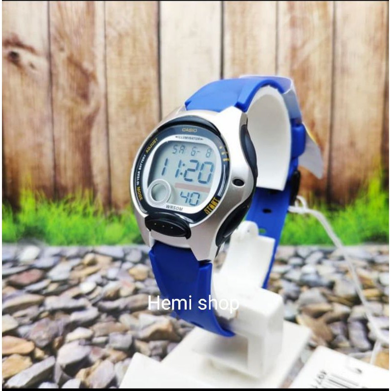 l Jam Tangan Wanita jam casio digital Karet LW-200 Custom Original