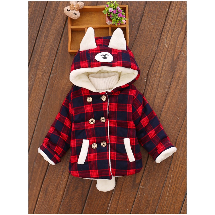 Jaket Bayi Motif Bear/ Mantel Bayi Tebal/ Sweater Bayi Lyme JK19