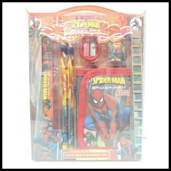 

READY STOK STUDY SET PERLENGKAPAN SEKOLAH SPIDERMEN V ALAT TULIS MURAH