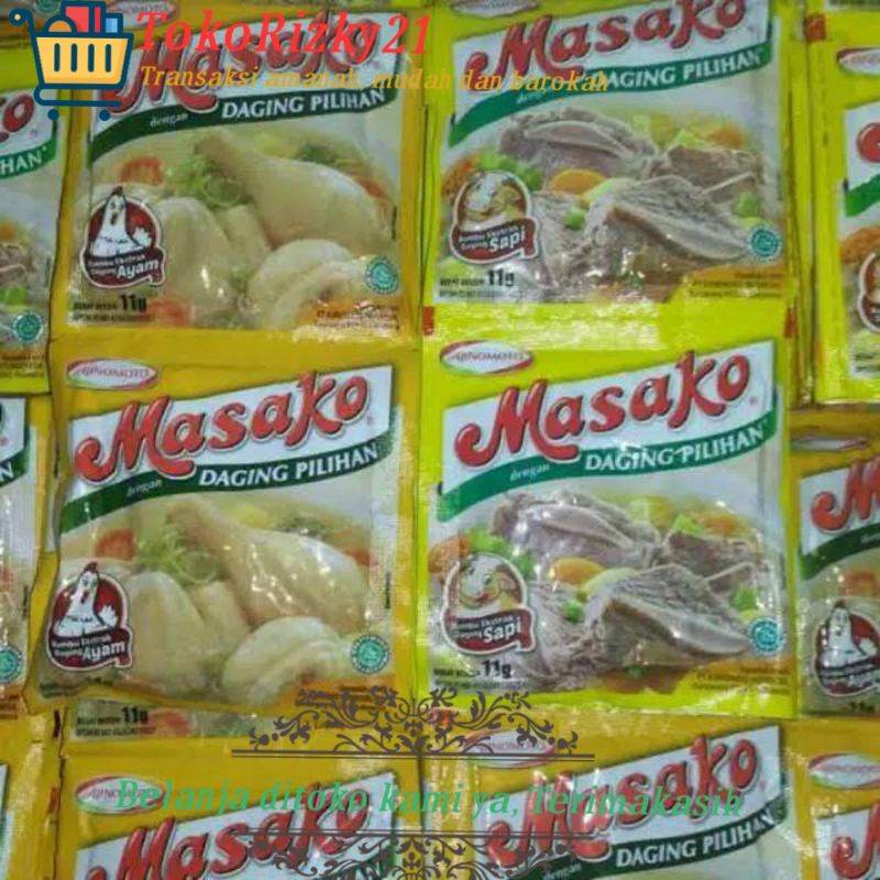 

Masako Ajinomoto sapi ayam renteng 12 sachet