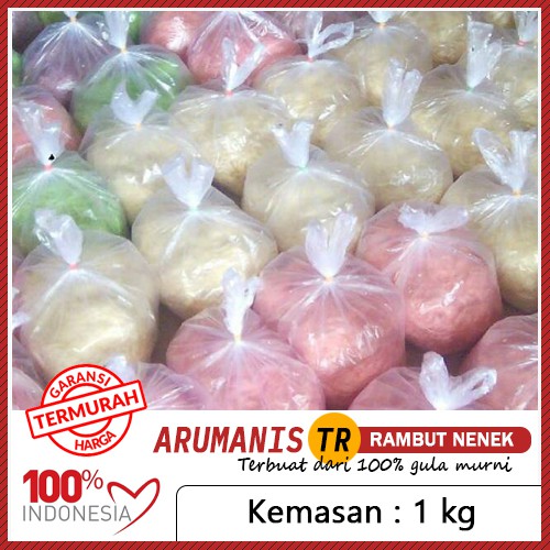 

arumanis / arbanat / arum manis / rambut nenek / rainbow candy 1 kg plastic