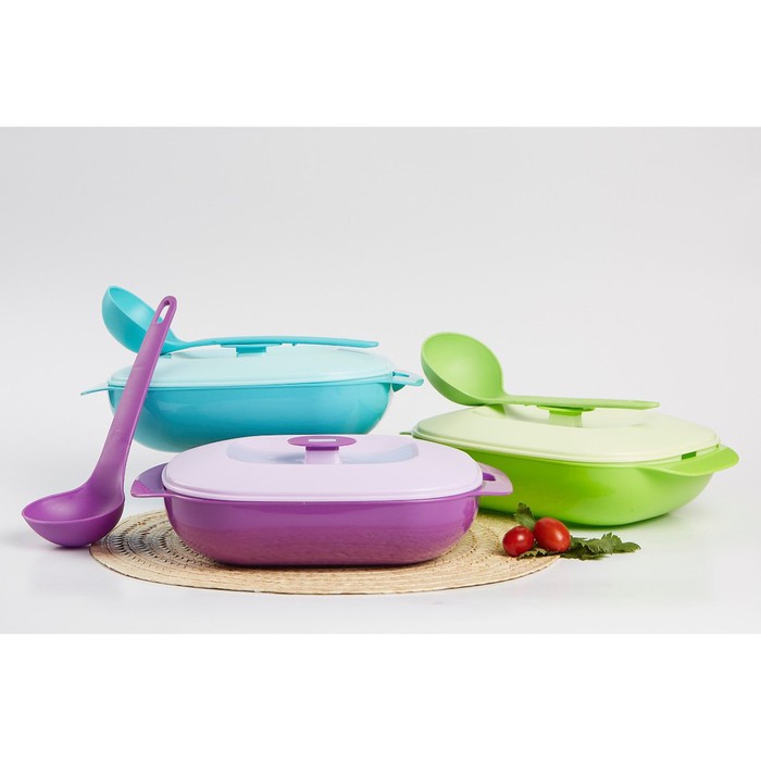 Tempat Sayur Plastik CPM Jasmine Serving Set S with Ladle Mangkok