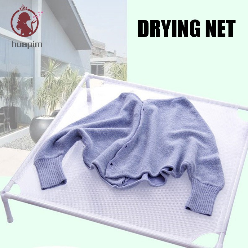 Balcony Mesh Drying Rack Stackable Sweater Drying Net Floor Type Multi Function Drying Rack Single Layer Household Drain Rack Shopee Indonesia