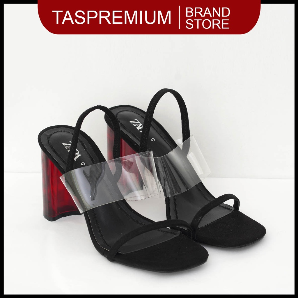 Sepatu Wanita Z 165 Sandal / Sendal Wanita Import Heels 9 cm Suade Kualitas Premium untuk Pesta Kondangan Kekinian dan Murah Korea Style