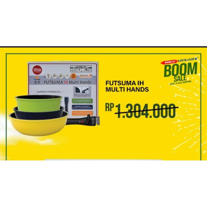 FIH4PSET - Lock n Lock Futsuma IH Removable Frypan 4 Pcs Set