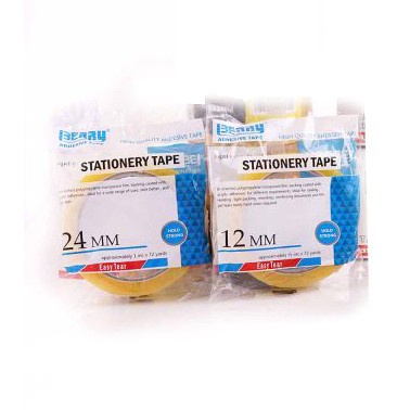 

Stationary Tape Tear 24mm dan 12mm x 72 yard • Isolasi Berry Easy