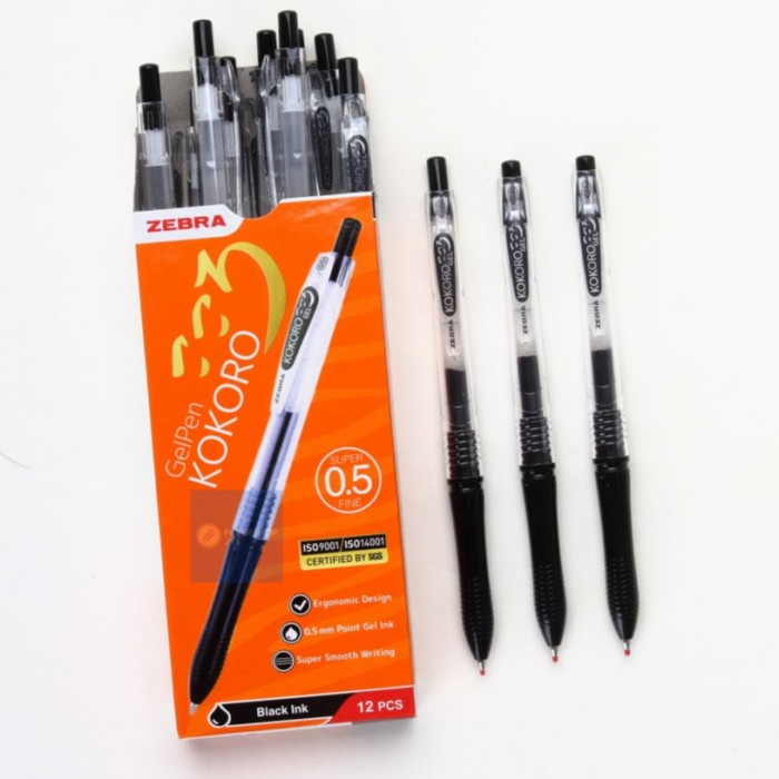 

Pulpen Gel Zebra Kokoro 0.5 Grosir Perlusin! Hitam / Mixed Body Warna