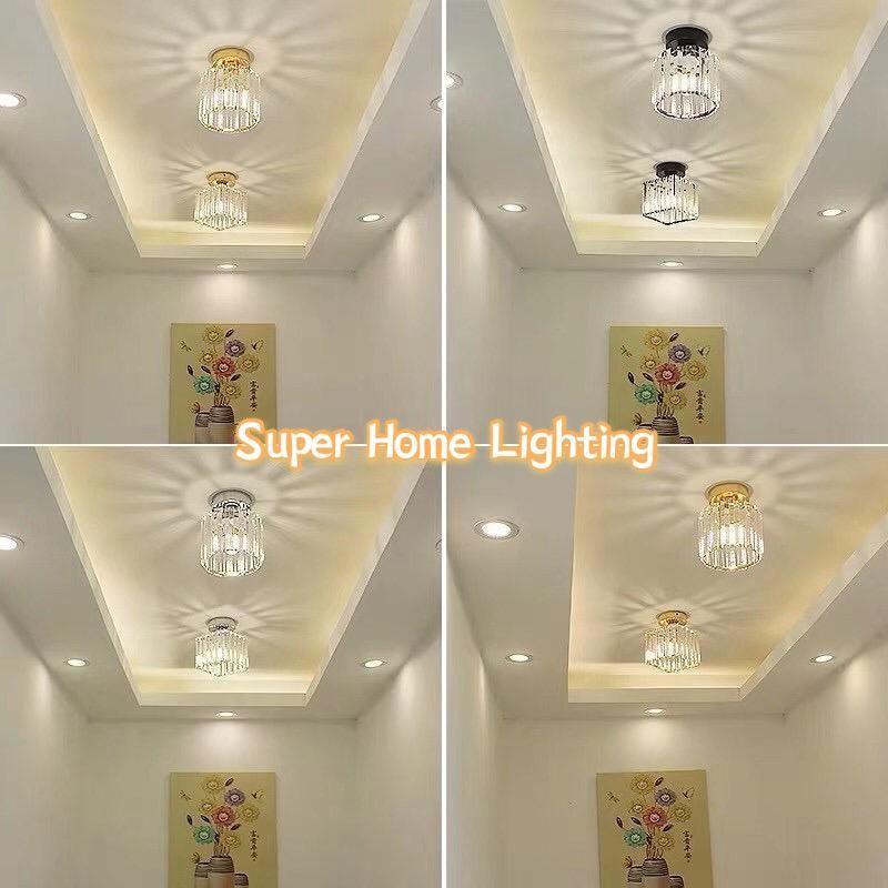 Lampu gantung kristal teras kamar tidur ruang tamu lampu langit-langit mewah modern 572888