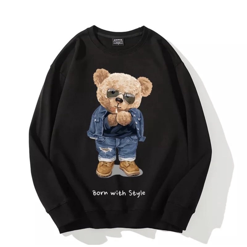 BORN WITH STYLE TEDDY BEAR 3D BAHAN FLEECE PRINTING