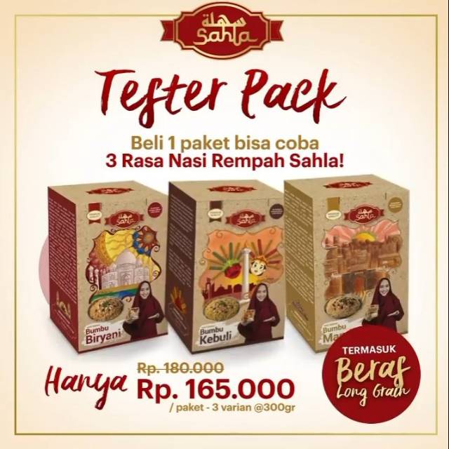 

Tester Pack Nasi Rempah Sahla