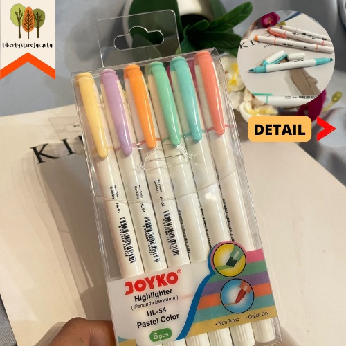 

Highlighter Joyko 6 Warna Pastel HL-54 Stabilo 2 Sisi Murah Bagus Imut Highlighter Fancy Best Gift Present For Birthday Event Souvenir Alat Tulis Kantor Sekolah Ready Grosir Kado Ulang Tahun READY COD