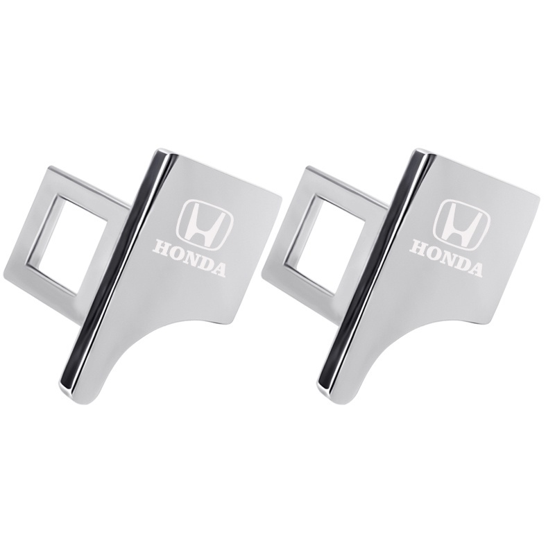 1 / 2pcs Buckle Sabuk Pengaman Mobil Bahan Zinc Alloy Untuk Honda Civic CRV HRV BRV Accord Jazz