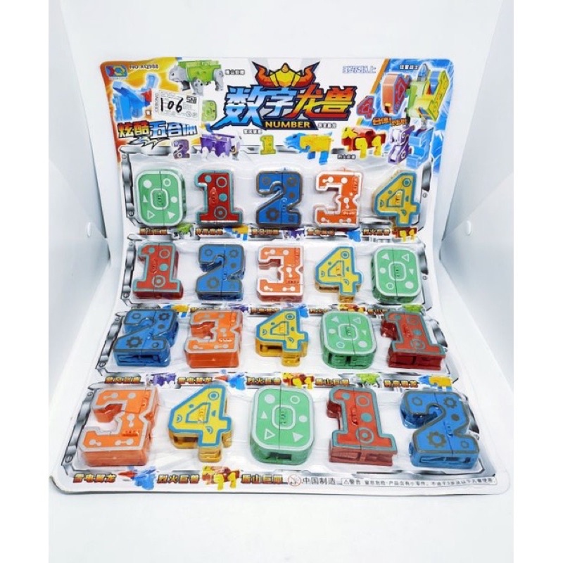 mainan robot angka 0123456789 / robot robotan / robot transformer / mainan anak murah