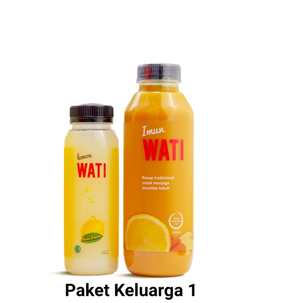 

LEMONWATI 250ml sari lemon peras asli premium dan IMUNWATI 500ml minuman jamu herbal imunitas tubuh tidak pahit, tanpa bawang dan tanpa campuran air untuk kesehatan alami BPOM HALAL