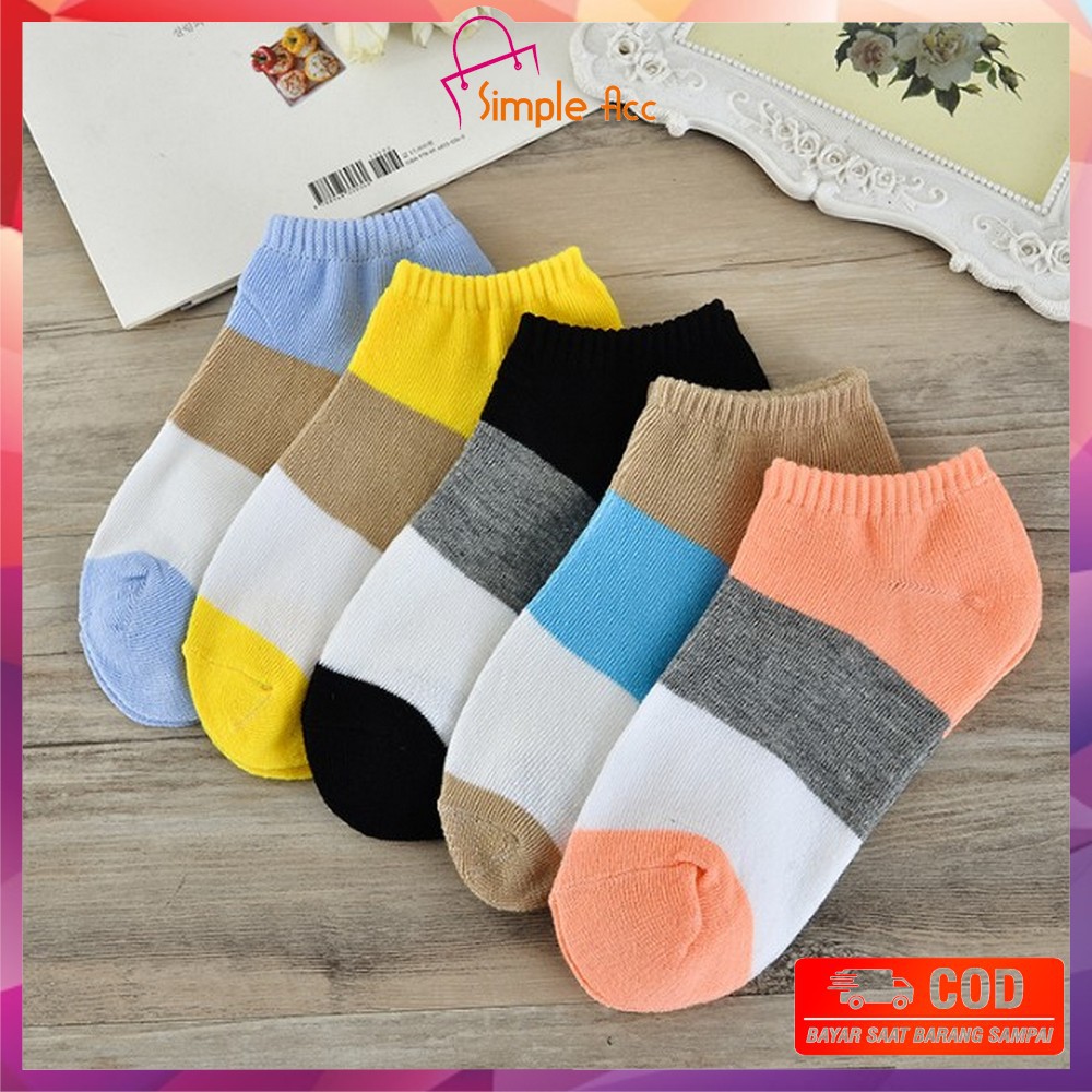 ~COD~ DO-P51-P54 Kaos Kaki Pendek Dewasa / Kaos Kaki Semata Kaki / Kaos Kaki Ankle Motif/Short Socks-3 Warna