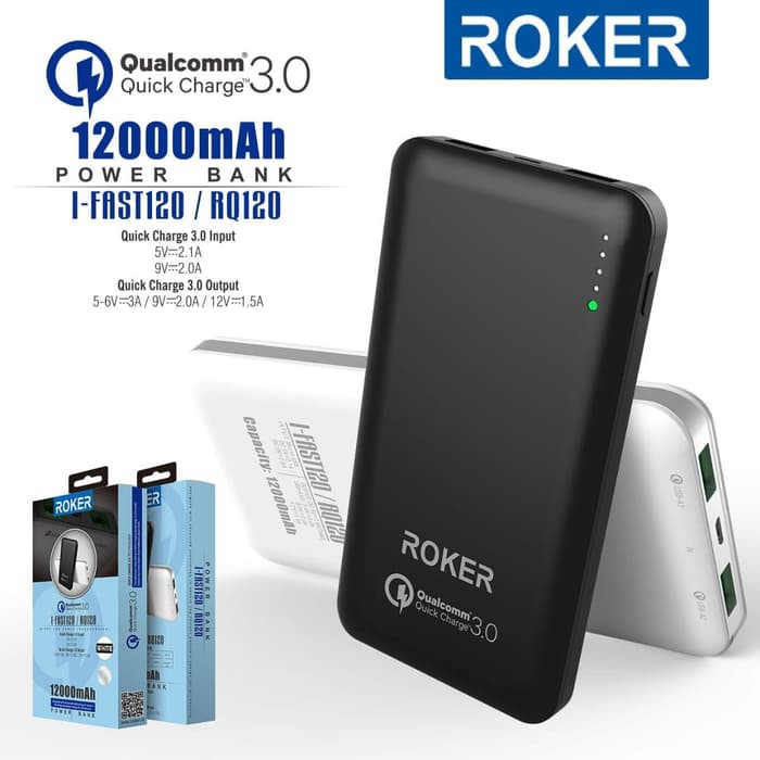 POWERBANK ROKER I-FAST120 12000MAH QC 3.0