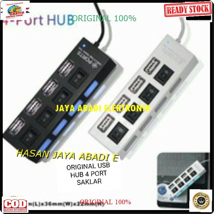 G247 ORIGINAL USB HUB SAKLAR 4 PORT SLOT SAMBUNGAN DEVICE ALAT PENAMBAH CABNG ADA ON OFFNYA CABLE KONEKTOR KOMPUTER CPU LAPTOP SPEED PC PENGHUBUNG ADAPTOR BISA UNTUK SEGALA KOMPUTER BISA JUGA UNTUK SEGALA JENIS ADAPTOR HP UNTUK CAS DAN HARGANYA TERJANGKAU