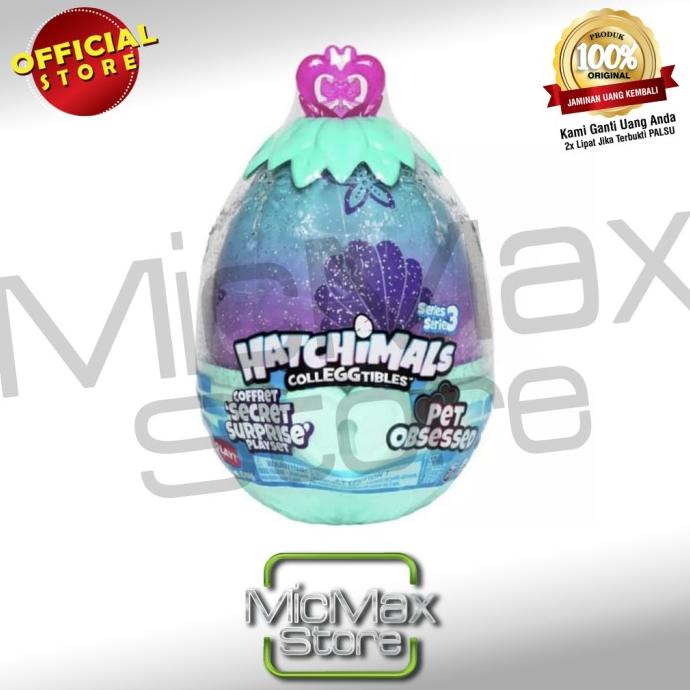 Hatchimals Colleggtibles Secret Surprise Pet Obsessed Playset Biru