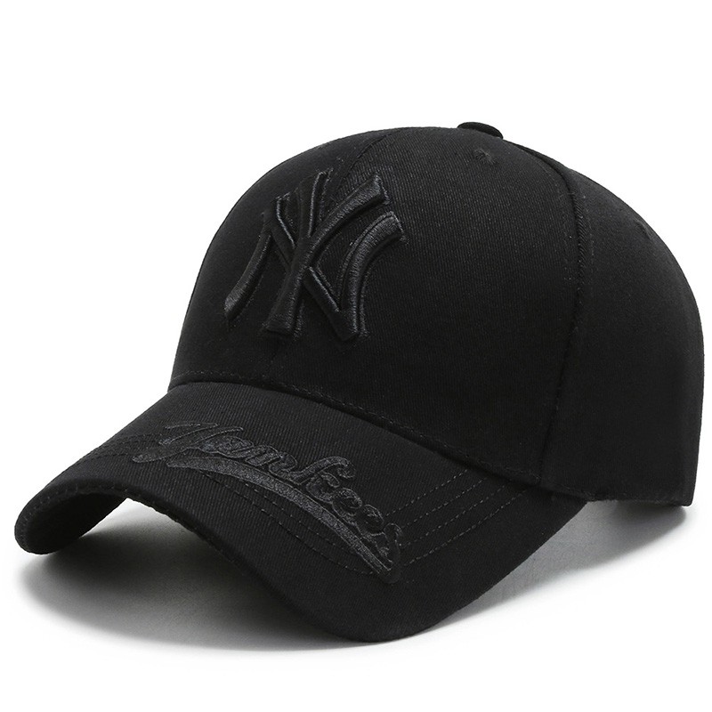 New York Yankees Topi Baseball NY Cap Casual Sport Pria Wanita-Black black