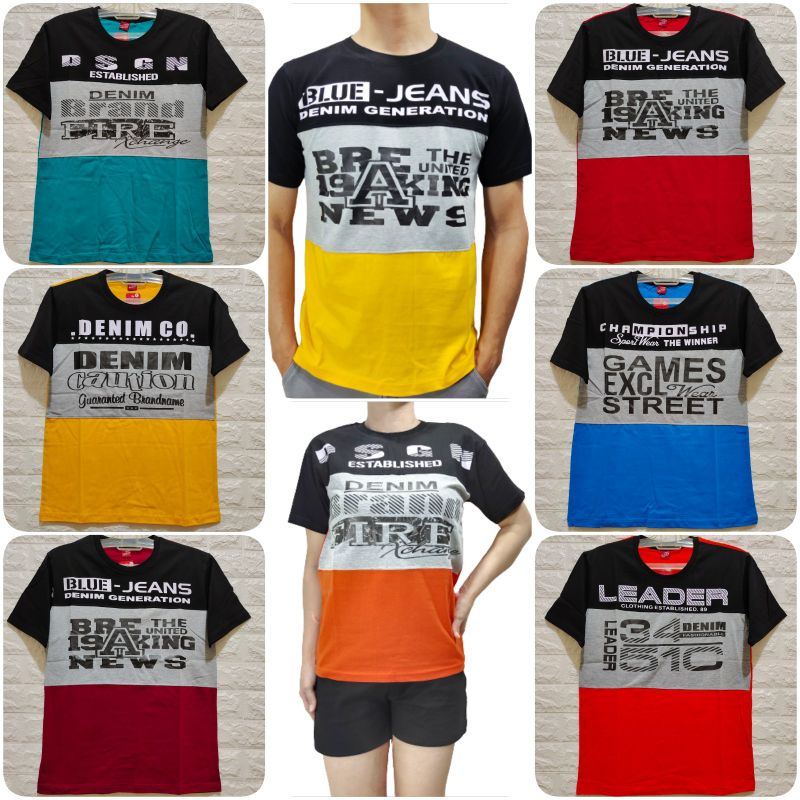 Kaos oblong kombinasi  lengan pendek HIGH CLASS M L