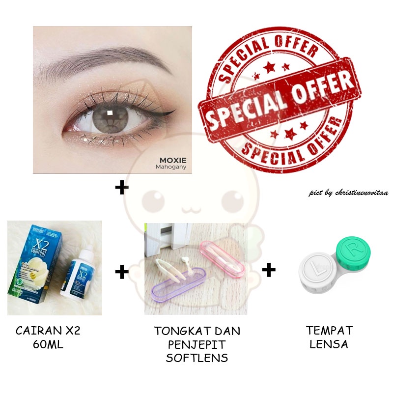 Softlens X2 Exoticon Moxie14.5mm - Normal - Paket Softlens Pemula