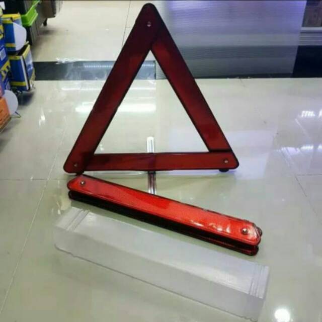 Emergency Triangle Warning Sign Segitiga Pengaman Mobil Reflektor 43 Cm