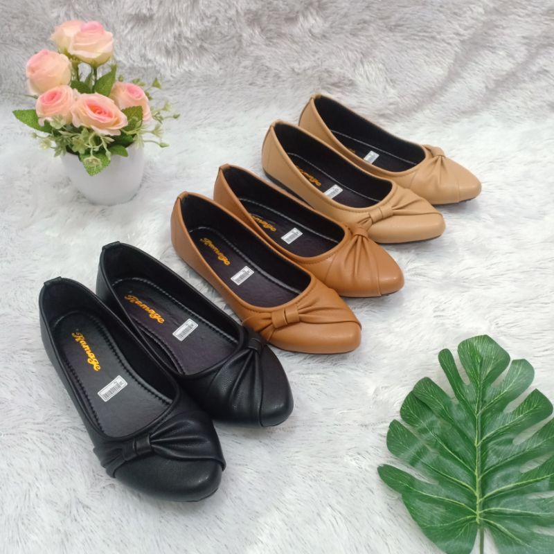 SEPATU FLAT SHOES WANITA SOL KARET H16 SIZE 37 / 44