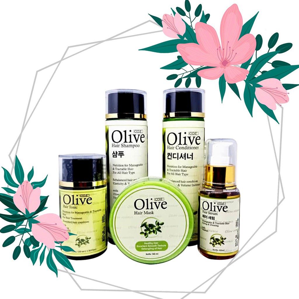 [COD] 5in1 Paket Pemanjang Rambut Shampo+Kondisioner+Tonic+Masker+Serum Ampuh 2 Minggu | SYB Olive