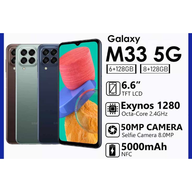 samsung m33 5G ram 8/128gb