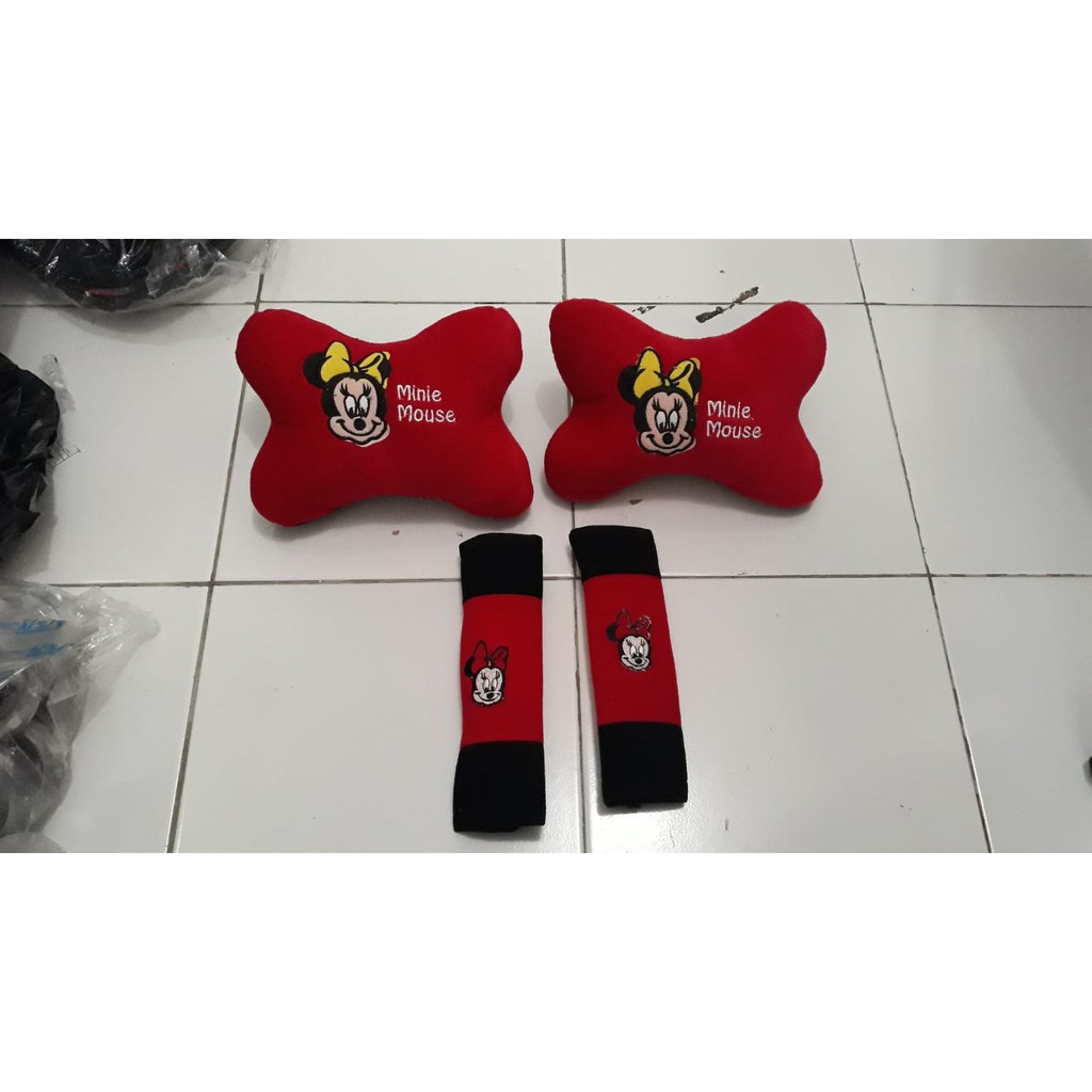 bantal mobil 2 in 1 minie mouse