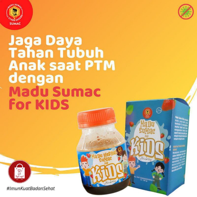 MADU HERBAL SUMAC KIDS, Perkuat IMUNITAS ANAK, 125 Gram