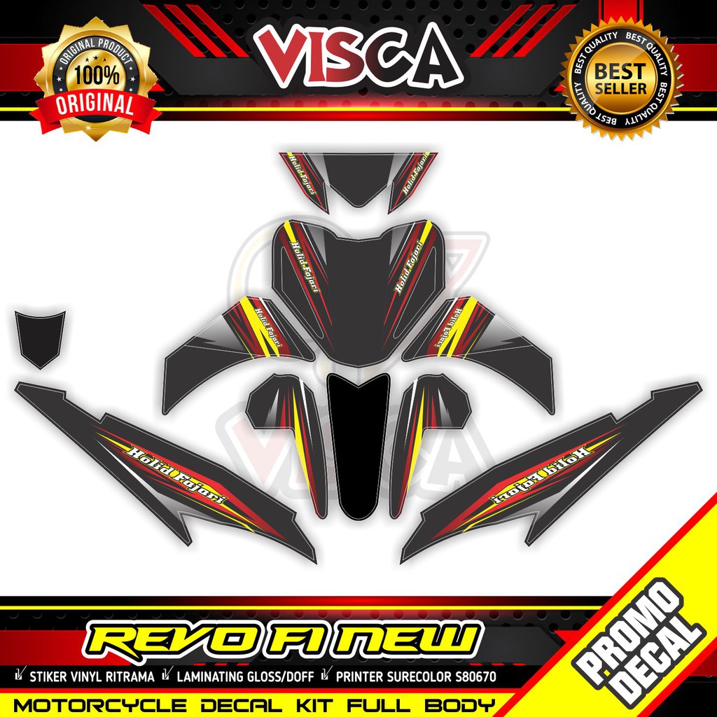 Decal Revo Fit Injeksi Full Body Stiker Revo Fit Injeksi Variasi Striping Revo Fit Injeksi Decal Hol