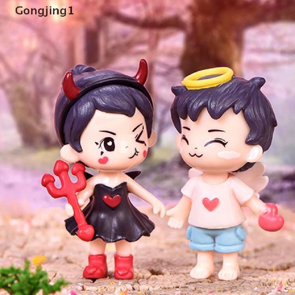 Gongjing1 Miniatur Pasangan Kekasih Untuk Dekorasi Taman Peri / Rumah / Hadiah Valentine