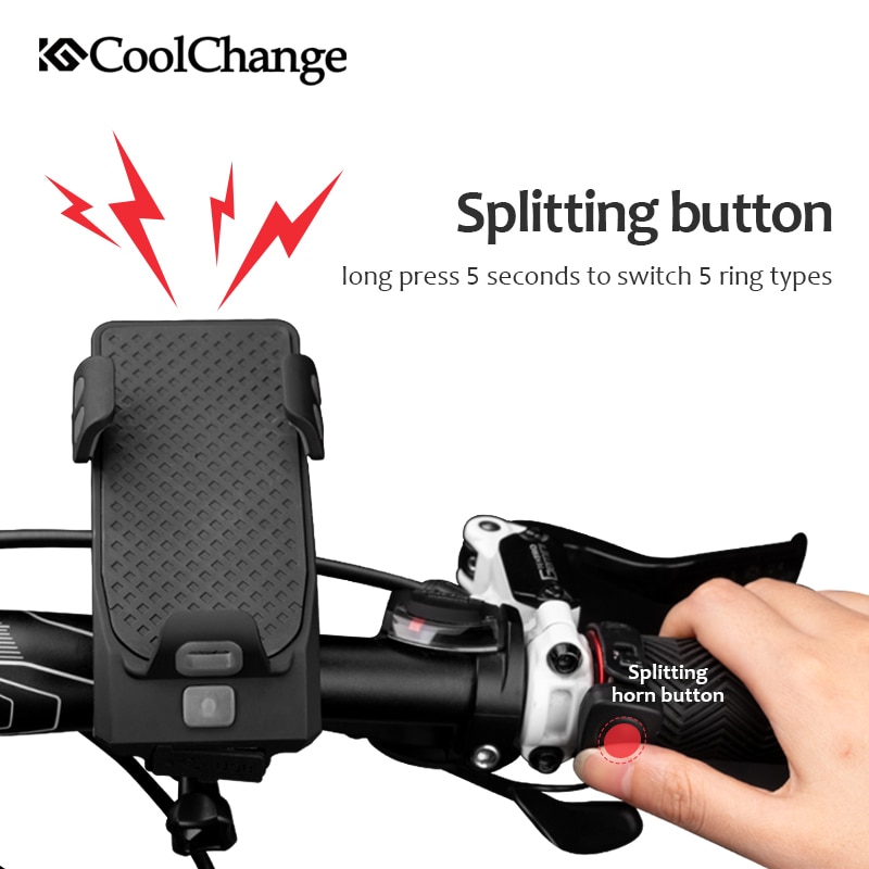 CoolChange Lampu Sepeda Rechargeable Flashlight Phone Holder