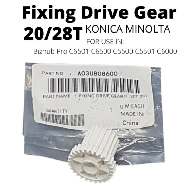 Fixing Drive Gear 28T Konica Minolta Bizhub Pro C6501 C6500 C5500 C5501 C6000 A03U808600