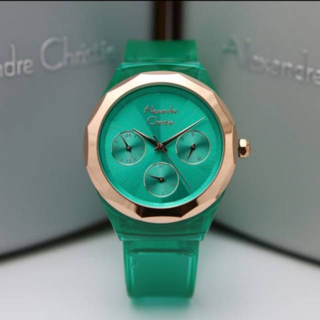 ALEXANDRE CHRISTIE AC 2808 GREEN LADIES.ORIGINAL BERGARANSI RESMI 1TH.
