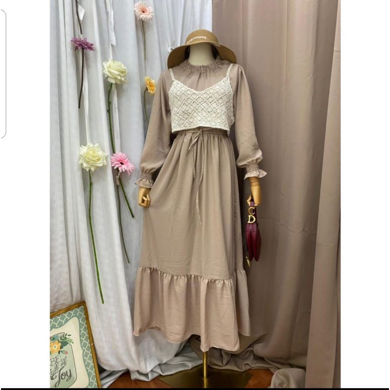 2447  GAMIS POLOS   ROMPI RAJUT BY YUNA PREMIUM