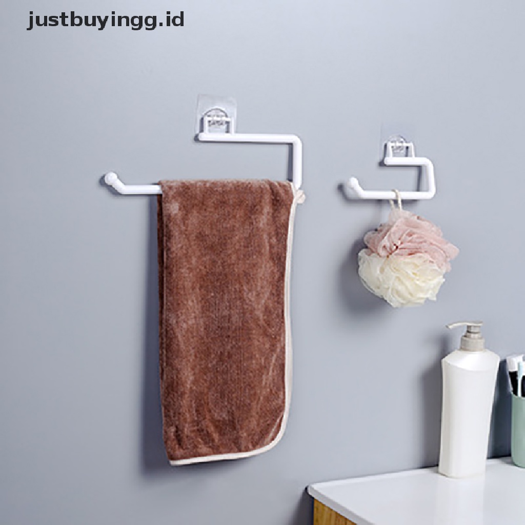 Justbuyingg.Id Rak Kait Gantung Holder Tisu Gulung / Handuk Untuk Pintu Lemari Dapur / Kamar Mandi