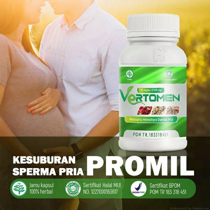 VERTOMEN Original Vertomen Asli Suplemen Herbal Penyubur Sperma Asli Terbaik