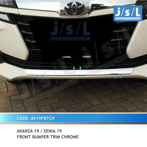 List Bumper Depan Avanza Xenia 2019 Chrome