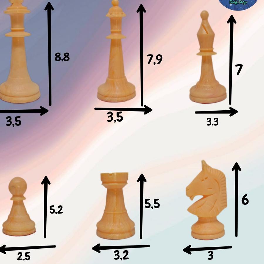 Bidak Catur Plastik Motif Serat Kayu ( Standar Internasional ) ✔