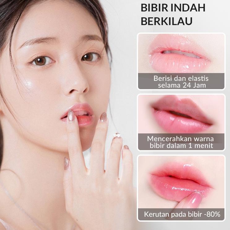 S79Y 【BPOM】 Feiyue BUHOTEI Day & Night Lip Serum Set  Pinkish Lip Serum I Lip Balm I Serum Bibir Ser