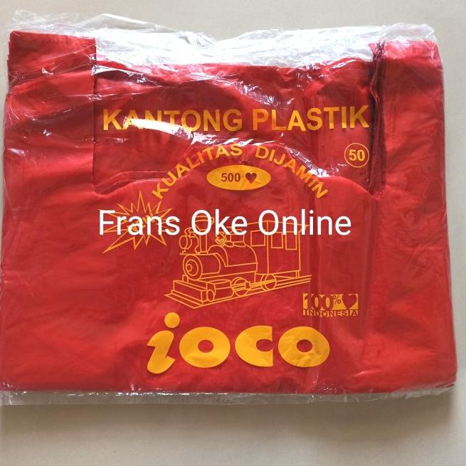 ➻ Kantong Plastik Merah Besar Ukuran 50 Tebal ۩