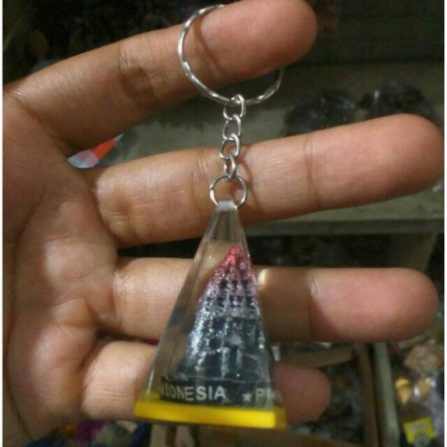 20 pcs Gantungan Kunci Candi Prambanan dalam Kaca