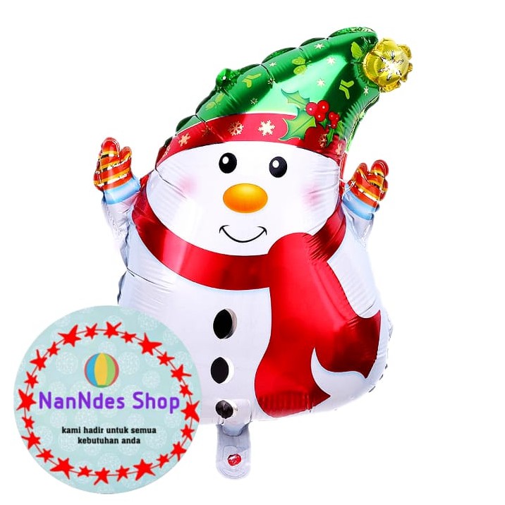Balon Foil SNOWMAN JUMBO - Balon Natal - Balon xmas -Balon boneka salju