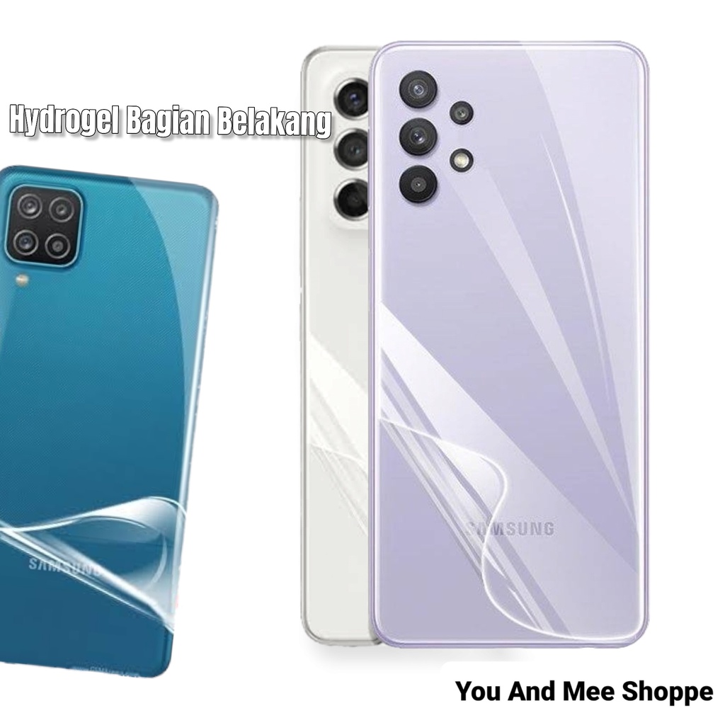 Hydrogel Clear Front-Back SAMSUNG A14 A53 A54 A33 A73 A23 A13 A52 A52S A72 A32 A34 A22 M14 M33 M53 M23 M13 M32 Hidrogel Full Cover-Ful Coverage Bening Glossy-Glosy Jelly Hydro Depan-Belakang Antigores-Anti Gores Transparan-Transparent Tipis-Bagus-4G 5G S
