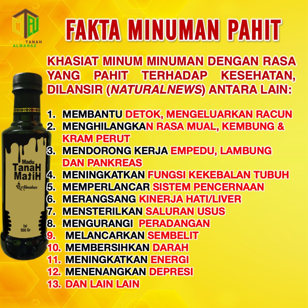 Madu Tanah Hitam Almahaz Madu Hitam Pahit Madu Pahit Plus Madu Tanah Matih 500 Gr