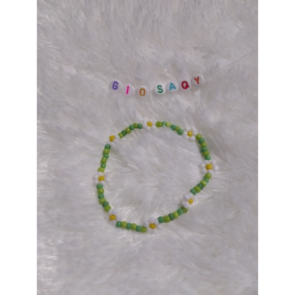 bracelet kpop idol/gelang manik/gelang beads/gelang korea bunga daisy